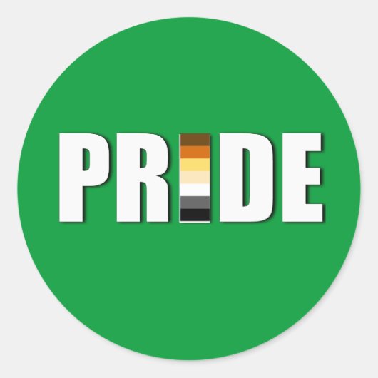 STICKER ROND PORTER LE DRAPEAU DE MOT FIERTÉ (Devant)