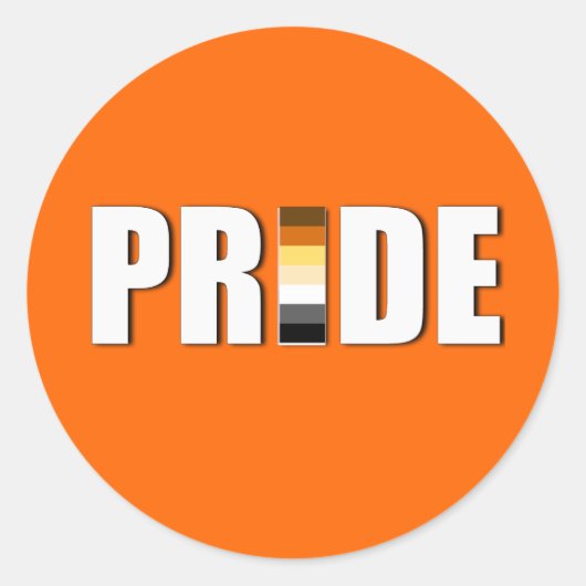STICKER ROND PORTER LE DRAPEAU DE MOT FIERTÉ (Devant)