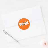 STICKER ROND PORTER LE DRAPEAU DE MOT FIERTÉ (Enveloppe)