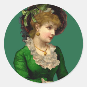 Sticker Rond Porter le vert le jour de la Saint Patrick