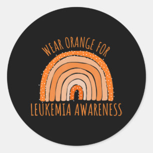 Sticker Rond Porter L'Orange Pour La Leucémie 3