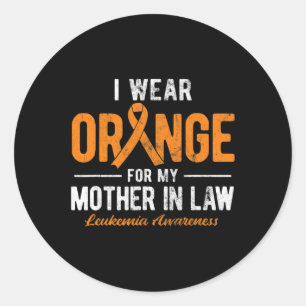 Sticker Rond Porter L'Orange Pour Ma Mère En Droit Cancer Leucé