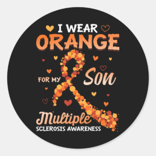 Sticker Rond Porter Orange Pour Mon Fils Sclérose En Plaques