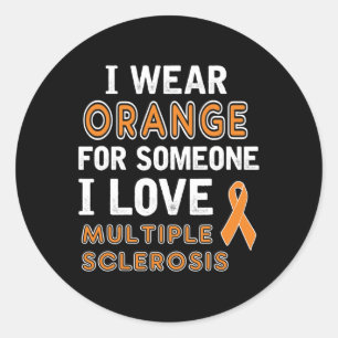 Sticker Rond Porter Orange - Sclérose en plaques