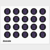 Sticker Rond Porter Violet Pour Mon Fils Sensibilisation À La S (Feuille)