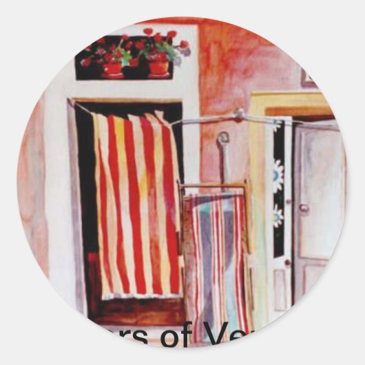 Sticker Rond Portes de Venise (Devant)