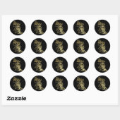 Sticker Rond Porteur d'eau Rustique Gold Aquarius (Feuille)