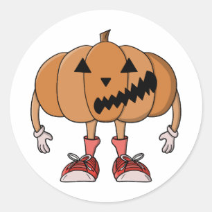 Sticker Rond Portez des baskets à Halloween