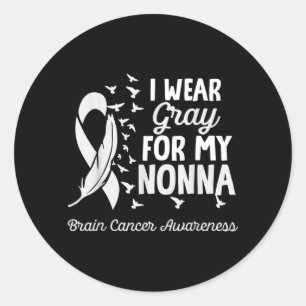 Sticker Rond Portez des chemises grises pour Nonna pour la sens
