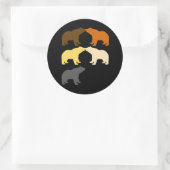 STICKER ROND PORTEZ DES KISSES (Sac)