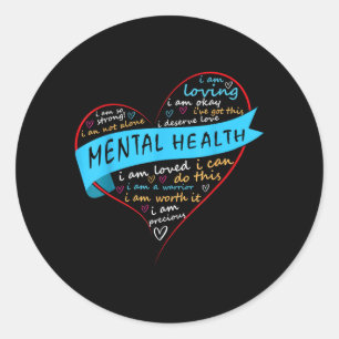 Sticker Rond Portez du vert pour le Mois de la sensibilisation
