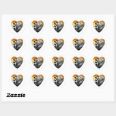 STICKER ROND PORTEZ LE COEUR FIDE (Feuille)