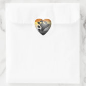 STICKER ROND PORTEZ LE COEUR FIDE (Sac)