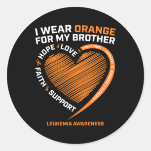 Sticker Rond Portez Orange Pour Mon Prothèse De Sensibilisation