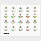 Sticker Rond Portez votre masque (Feuille)