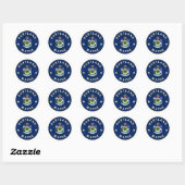 Sticker Rond Portland Maine (Feuille)