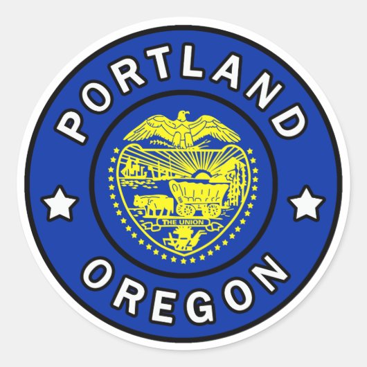 Sticker Rond Portland Oregon (Devant)