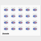 Sticker Rond Porto Rico (Feuille)