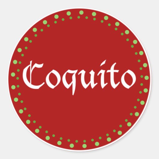 Sticker Rond Porto Rico : Coquito (Devant)