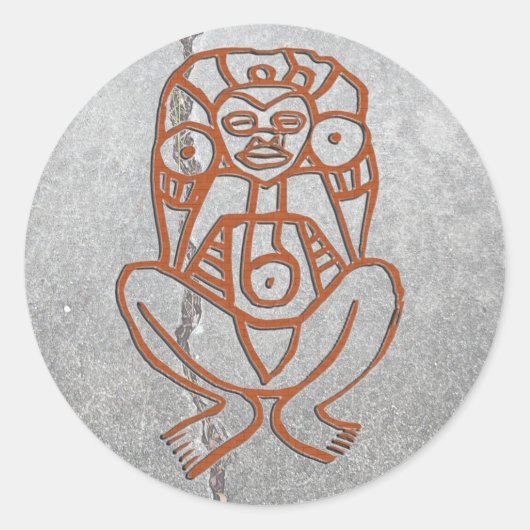 Sticker Rond Porto Rico - déesse (Devant)