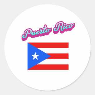 Sticker Rond Porto Rico en fête