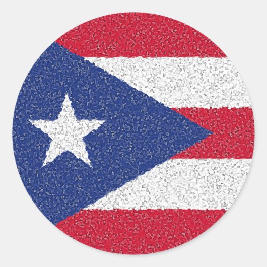 STICKER ROND PORTO RICO FLAG (Devant)