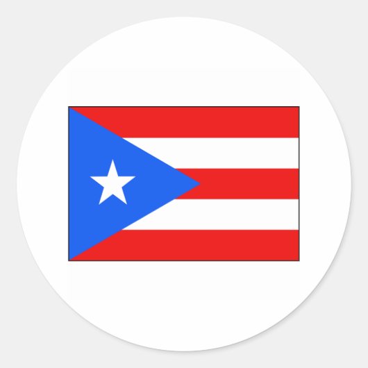 Sticker Rond Porto Rico FLAG International (Devant)