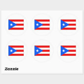Sticker Rond Porto Rico FLAG International (Feuille)