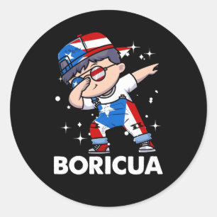 Sticker Rond Porto Rico Hispanique Mois du patrimoine Boricua R