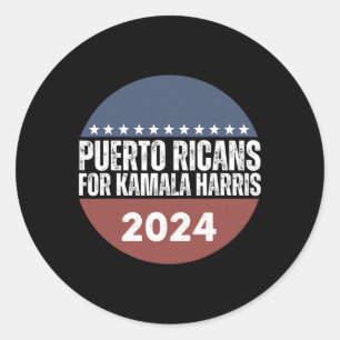 Sticker Rond Portoricains Pour Kamala Harris 2024