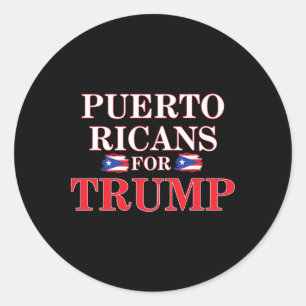Sticker Rond Portoricains pour Trump Fierté américaine patrioti