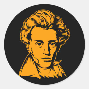 Sticker Rond Portra d'existentialiste de philosophie de Soren