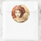 Sticker Rond Portrait Abstrait 3 (Sac)
