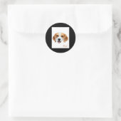 Sticker Rond Portrait couleur chien beagle (Sac)