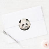 Sticker Rond Portrait de bambou de Panda géant (Enveloppe)