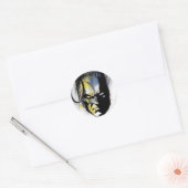 Sticker Rond Portrait de Batman Airbrush (Enveloppe)
