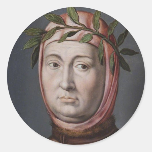Sticker Rond Portrait de Boccaccio (Devant)