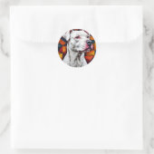Sticker Rond Portrait de chien mignon (Sac)