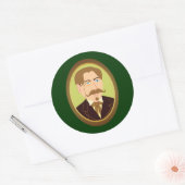 Sticker Rond Portrait de Gentleman victorien (Enveloppe)