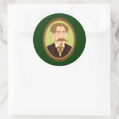 Sticker Rond Portrait de Gentleman victorien (Sac)