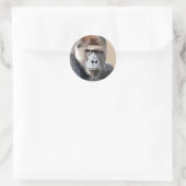 Sticker Rond Portrait de Gorilla (Sac)