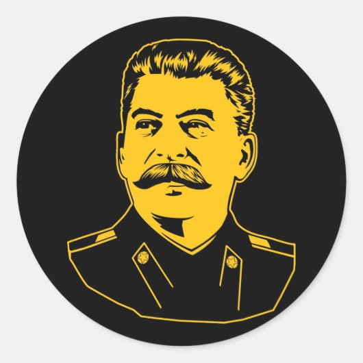 Sticker Rond Portrait de Joseph Staline (Devant)