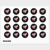 Sticker Rond Portrait de la face de K Panther (Feuille)