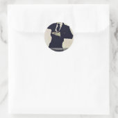 Sticker Rond Portrait De Max Oppenheimer Par Schiele Egon (Sac)