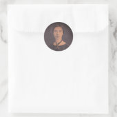 Sticker Rond Portrait d'Emily Dickinson (Sac)