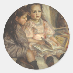 Sticker Rond Portrait des enfants Caillebotte par Pierre Renoir