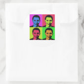 Sticker Rond Portrait d'Obama (Sac)
