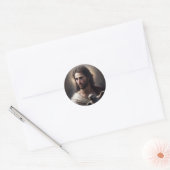 Sticker Rond Portrait du Christ (Enveloppe)