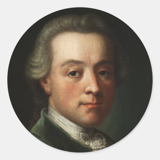 Sticker Rond Portrait Mozart (Devant)
