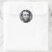 Sticker Rond Portrait Photographie de Henry David Thoreau (Sac)